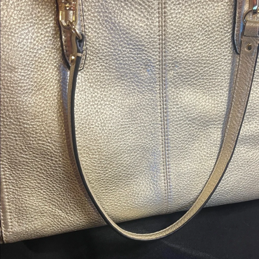 Calvin Klein Metallic Gold Satchel